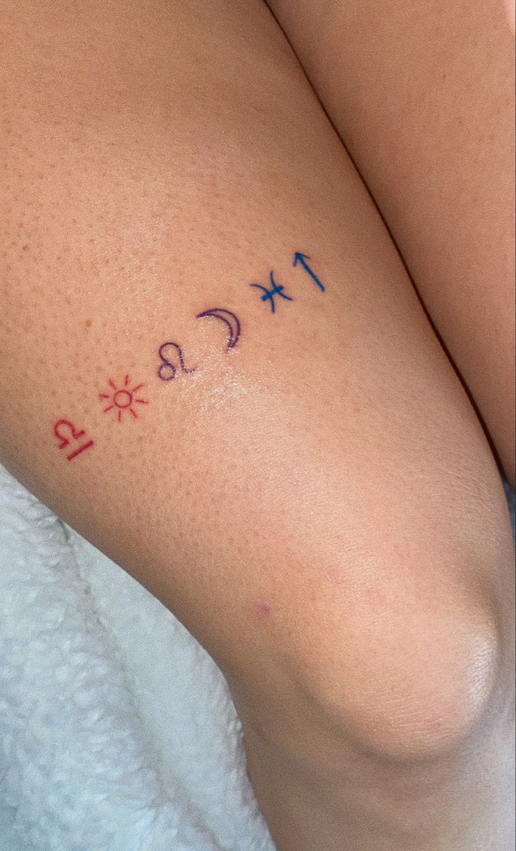 Big Three Tattoo | Astrology Tattoo, Red Ink Tattoos, Tattoos