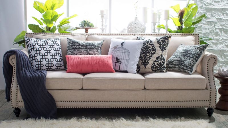 5 Ways To Decorate A Neutral Sofa With Throw Pillows - Hayneedle