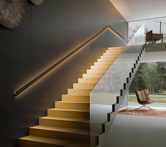 Illuminated Handrail & Staircase Design By Michele Marcon⁣ | Staircase  Interior Design, Staircase Design Modern, Home Stairs Design