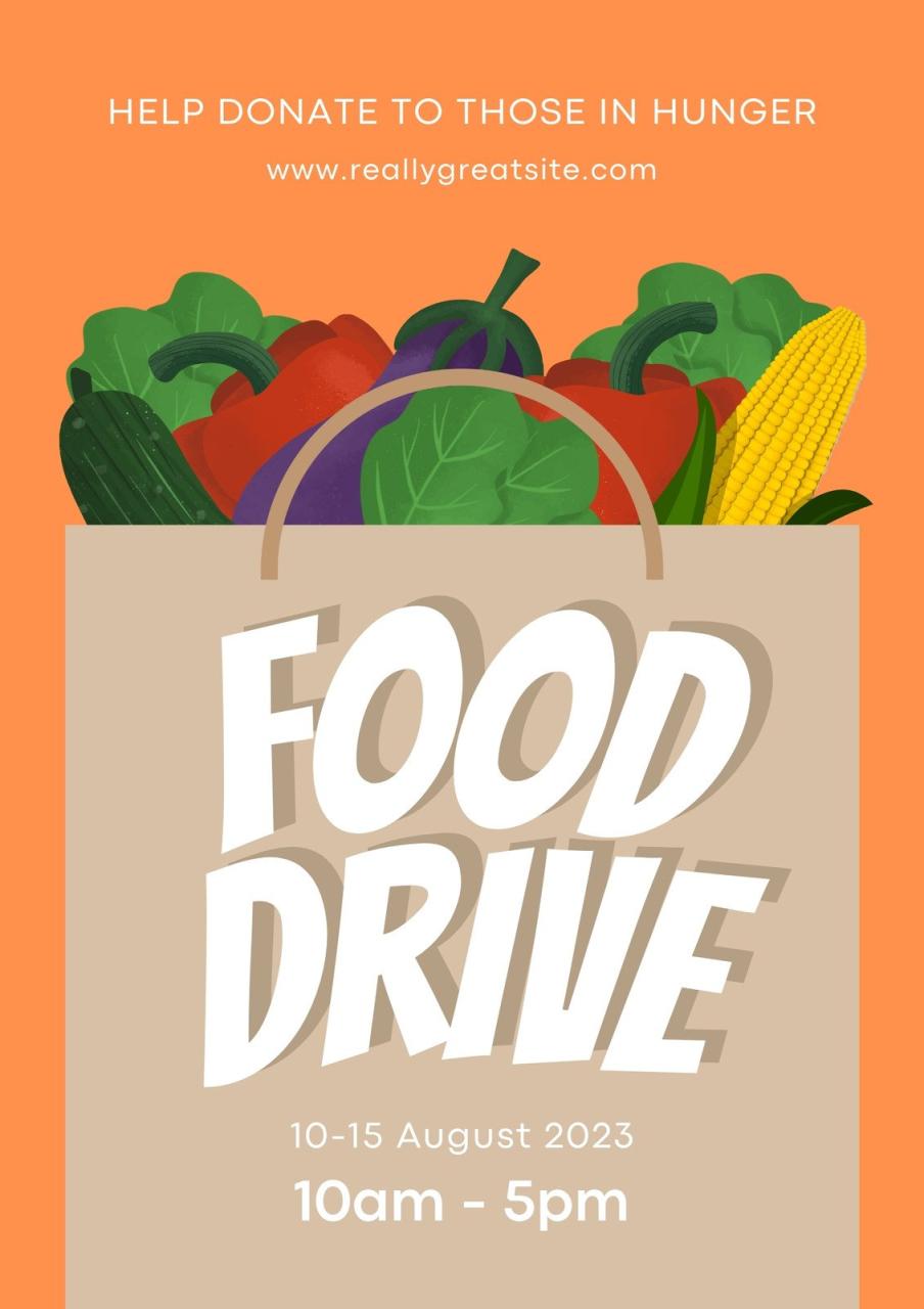 Free Food Drive Flyer Templates To Edit And Print | Canva