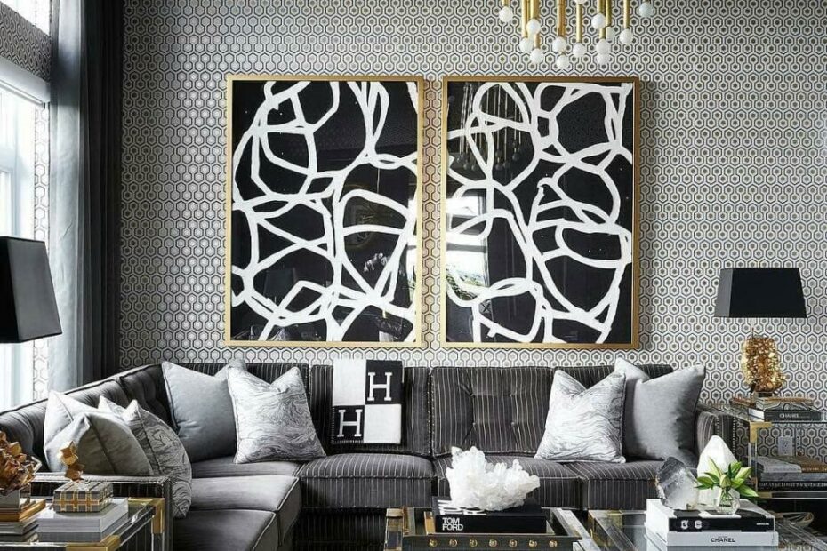 👌Grey, Black, Gold And White.. Wow.. Do You Love? .😍😍😍😍👌 . .  .Reposted From @Jonathanadler - Mo… | Gold Living Room, Silver Living Room,  Home Interior Design