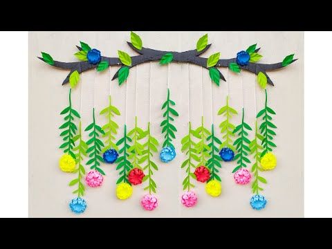 Paper Craft Wall Decor | Wall Hanging Craft Ideas | Paper Craft Wall Hanging  | Easy Home Decor Idea | Wall Hanging Crafts, Paper Wall Hanging, Paper  Flowers Craft