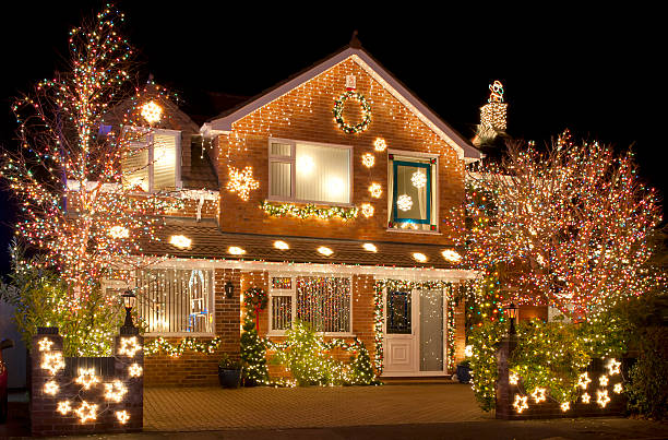 Christmas Lights Stock Photo - Download Image Now - House, Christmas,  Christmas Lights - Istock