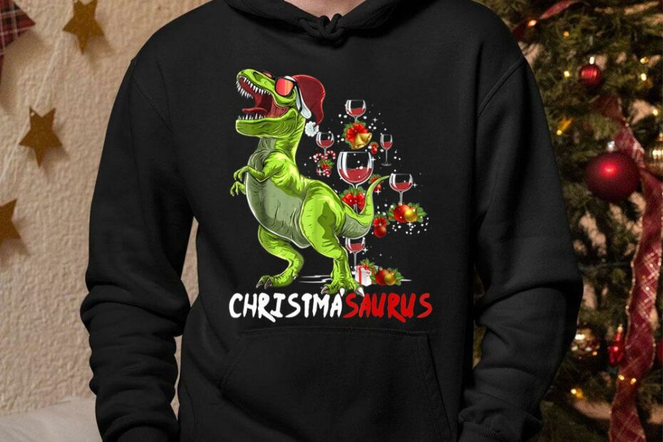 Christmasaurus Funny Dinosaur Christmas Trending Unisex Hoodie - Beeteeshop