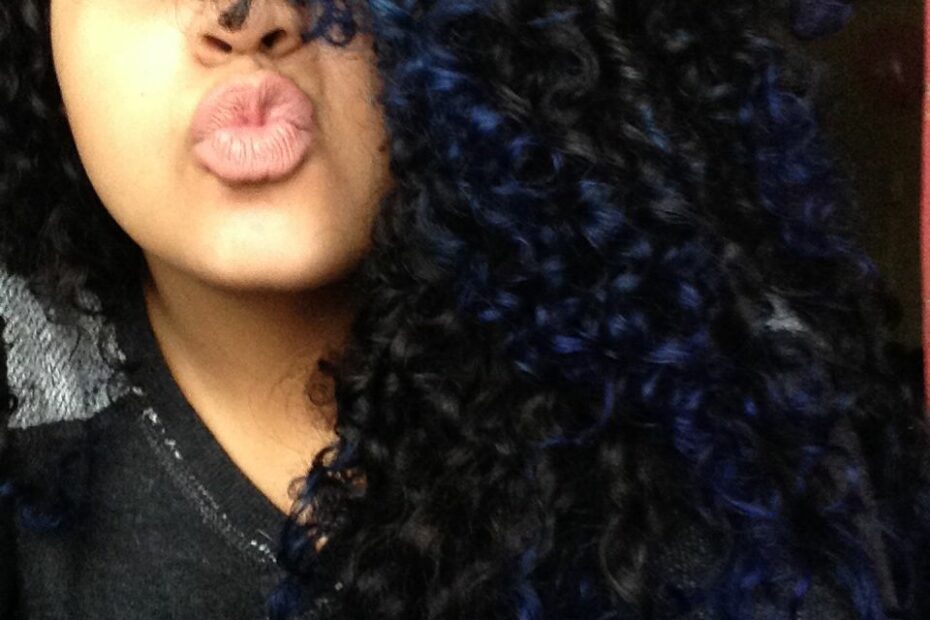 blue omber hair