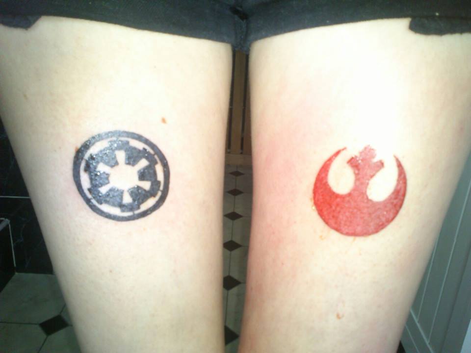 Rebel And Imperial Star Wars Thigh Tattoo By Rocknrollsaz On Deviantart