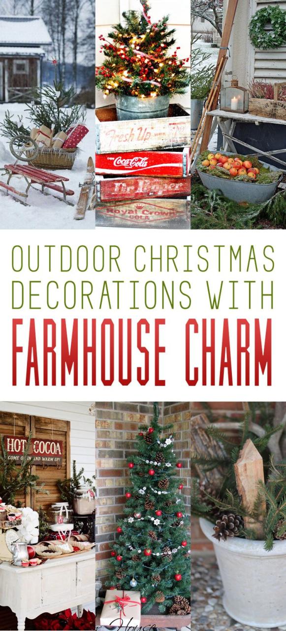 Outdoor Christmas Decorations With Farmhouse Charm - The Cottage Market | Outdoor  Christmas Decorations, Outdoor Christmas, Christmas Decorations