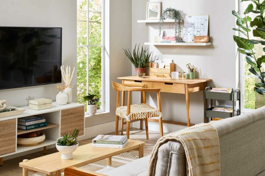 21 Smart Ideas For Putting A Desk In A Living Room