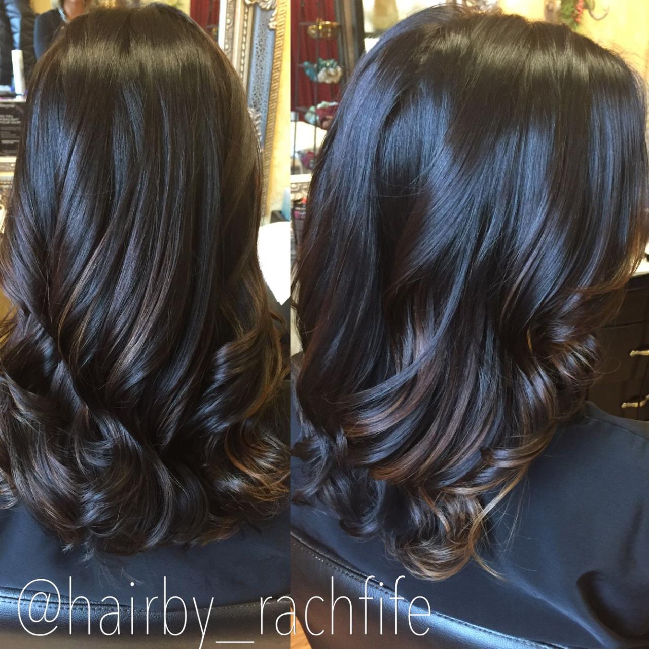 Dark Chocolate Brown With Subtle Caramel Balayage Highlights Hair By Rachel  Fife @ Sf Salon | Balayage Hair, Hair Styles, Hair Highlights