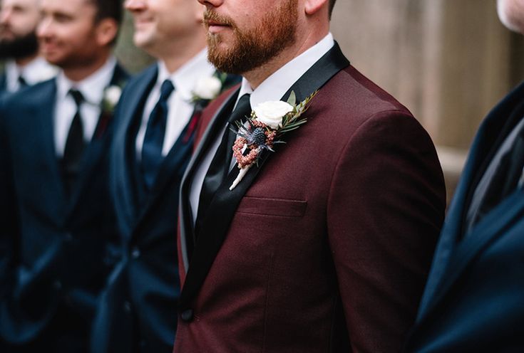 27 Wedding Ideas For Navy Blue And Burgundy Decor | Shutterfly | Blue  Tuxedo Wedding, Wedding Suits Groom, Burgundy Suit Wedding