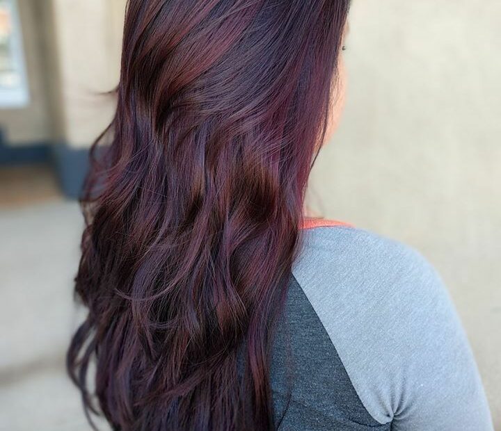 Pin By Katie Merkel On Ideas | Merlot Hair Color, Cherry Hair, Long Hair  Styles