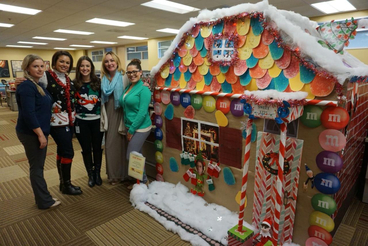 Office Cubicle Decorating Contest - The Gum Drop Team And Our Fabulous  Ginger Bread House | Christmas Gingerbread House, Gingerbread House,  Christmas Gingerbread