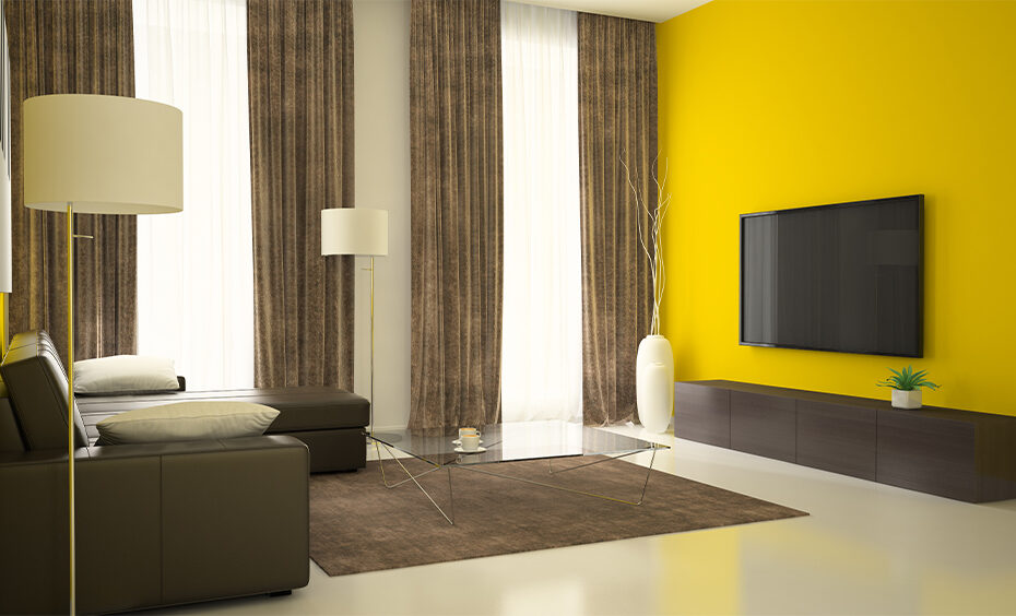 Pick The Right Curtains For Yellow Walls | Design Cafe
