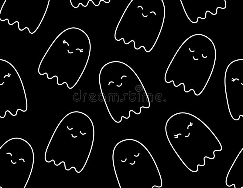 Halloween Seamless Pattern Of Flying Ghosts. Cute Nursery Room Wallpaper,  Kids Background, Card. Pastel Colors Scared Stock Vector - Illustration Of  Decor, Scary: 160524952