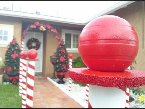 Diy Christmas Decoration - Candy Cane Lane - Youtube