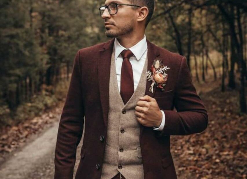 Man Suit-Maroon 3 Piece Suit-Bespoke Suit-Wedding - Etsy