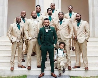 Men Green Wedding Suit Grooms Men Suit Wedding Suits Groom - Etsy