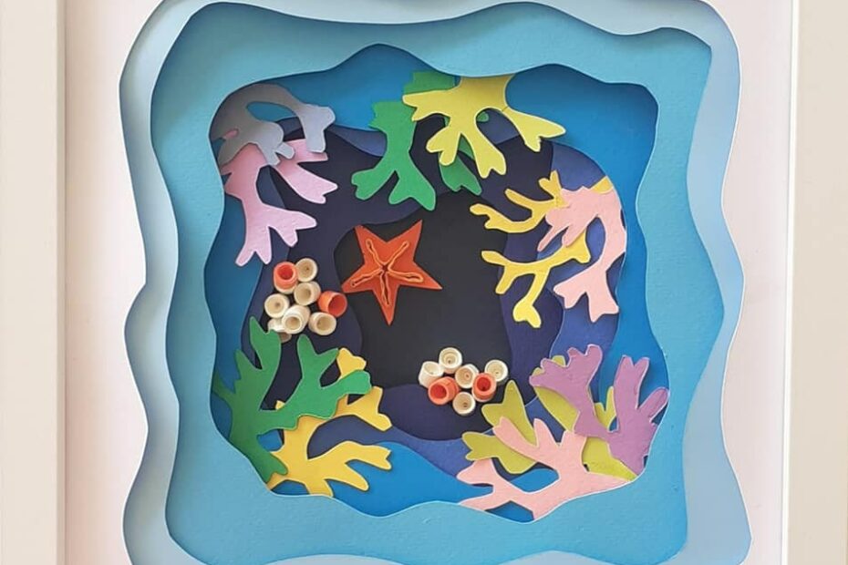 Sea Star Layered Paper Art 3D Paper Art Wall Art Box - Etsy Finland