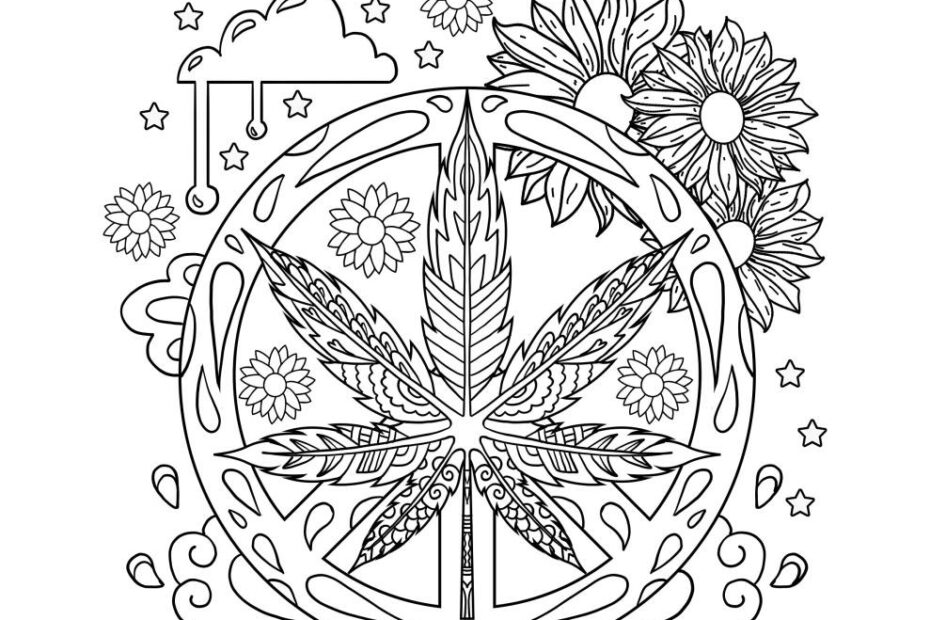 Weed Coloring Pages - Etsy Australia