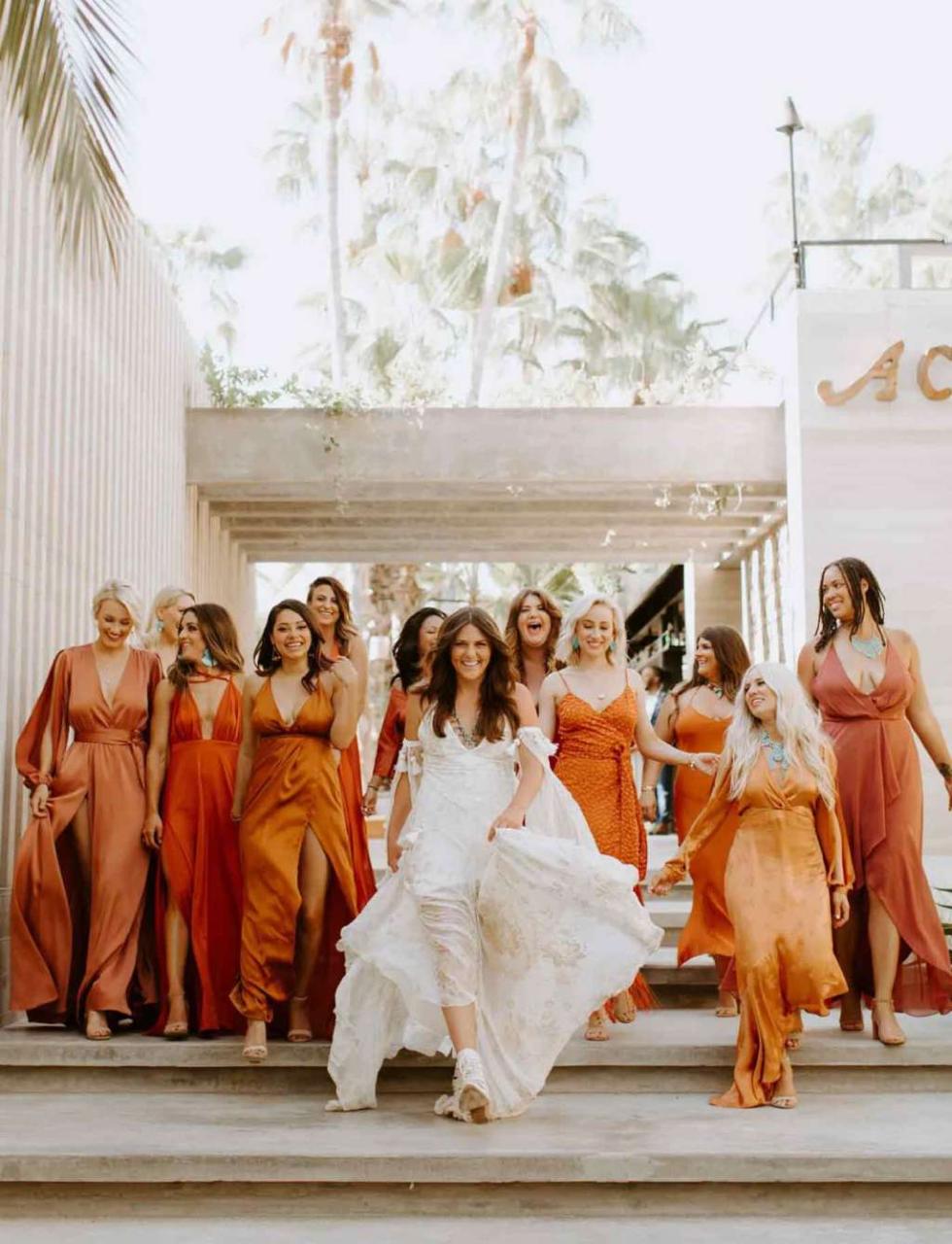 Burnt Orange Bridesmaid Dresses For Every Style