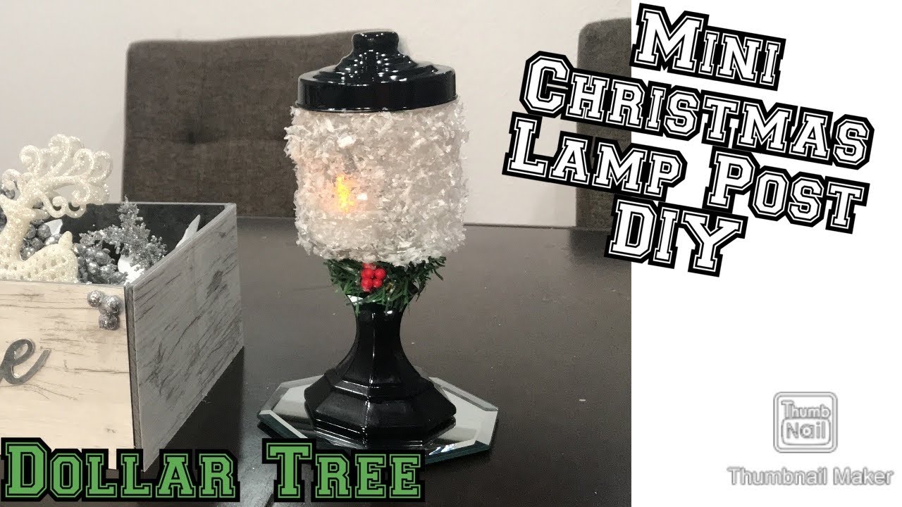 Dollar Tree Mini Christmas Lamp Post / Dollar Tree Christmas Decoration Diy  / Lamp Post Diy 🎄 - Youtube