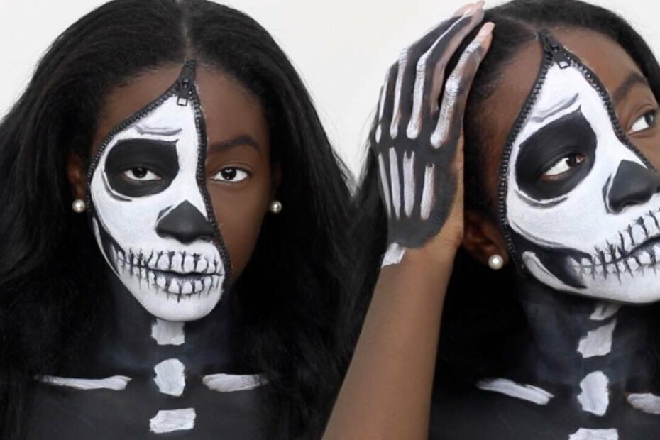 11 Easy Skull Makeup Tutorials For Halloween When You Just Want To Be Goth  Af