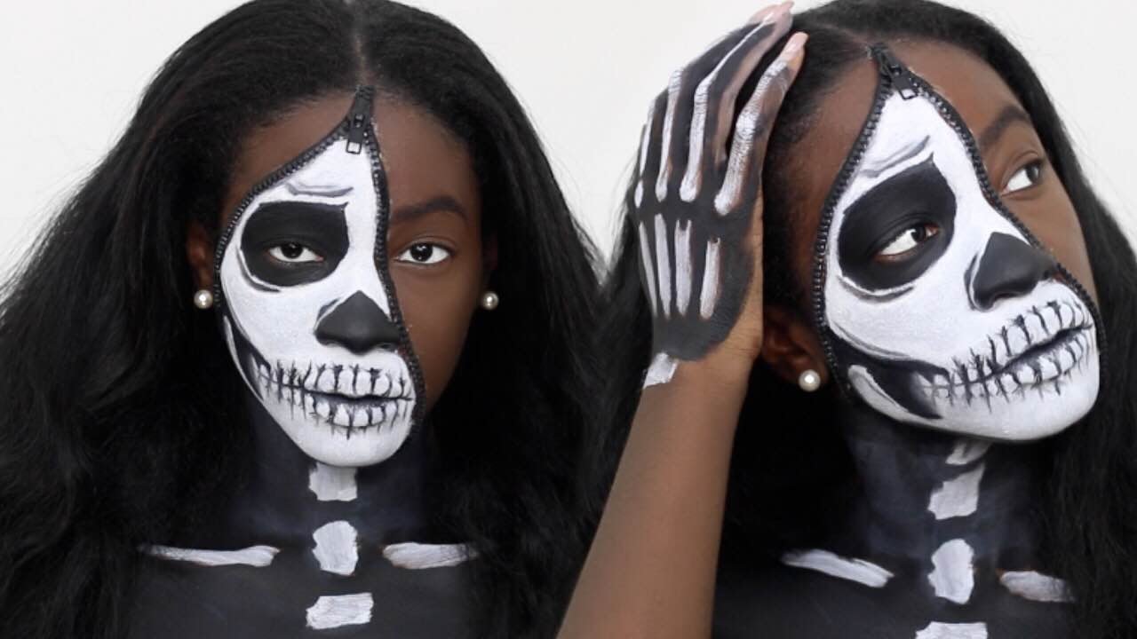 11 Easy Skull Makeup Tutorials For Halloween When You Just Want To Be Goth  Af