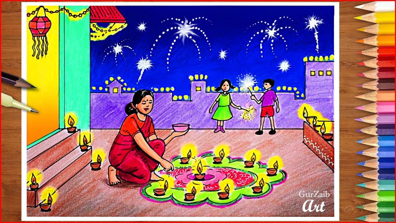 10+ Easy Diwali Drawing Ideas For Kids And Adults With Videos