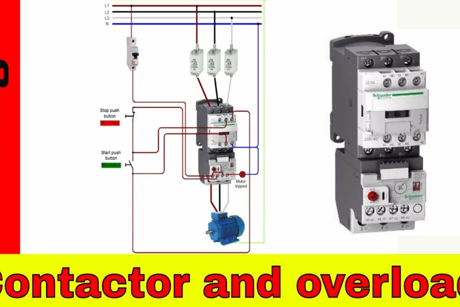 How To Wire A Contactor And Overload - Direct Online Starter. - Youtube