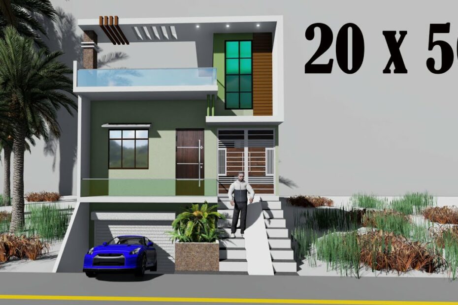 20X50 3D House Design ## 20 By 50 Basement Plan ## 20 By 50 Car Parking  House Design - Youtube