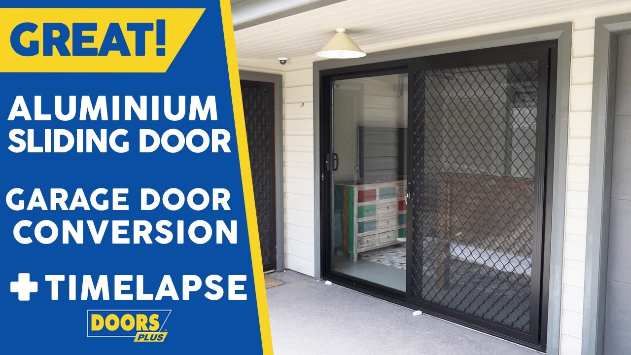 Sliding Door External Aluminium - Bona Vista Garage Door Conversion | Doors  Plus - Youtube