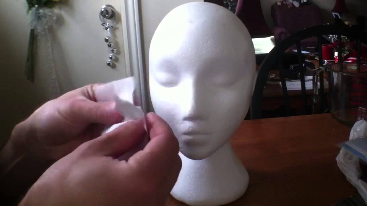 How To Prepare A Styrofoam Head For Multiple Uses. - Youtube