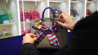 7 Ways To Tie A Twilly Scarf On Your Hermès Bag – Roses, Ribbons, And More!  - Youtube