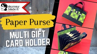 Diy Paper Purse Multiple Gift Card Holder Easy Peasy! - Youtube