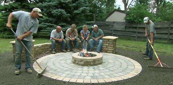 How To Build A Round Patio With A Fire Pit - This Old House