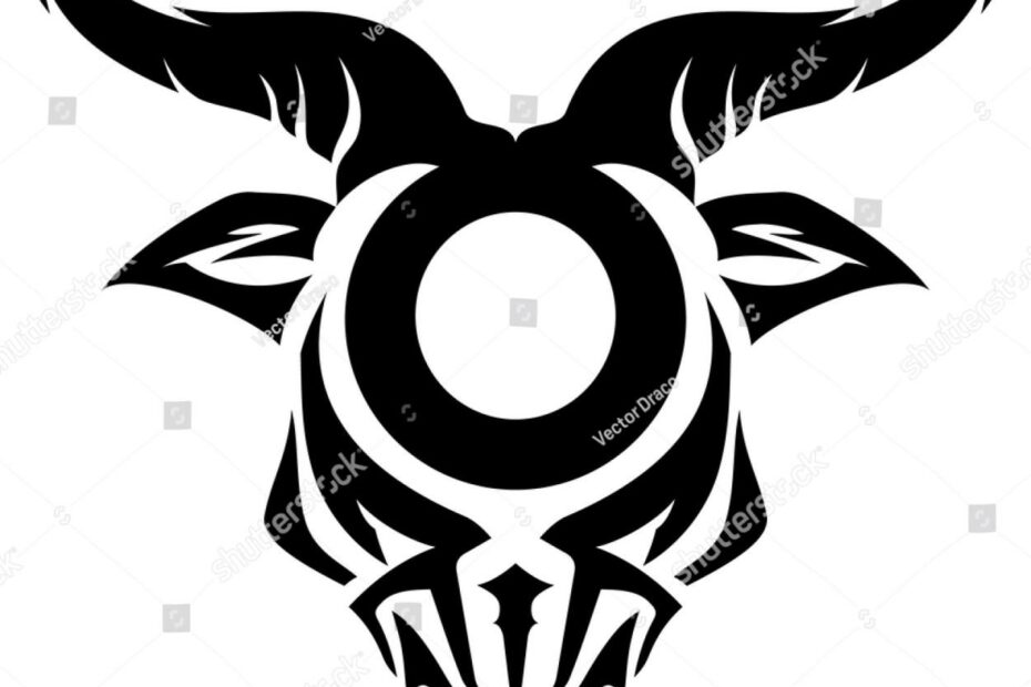 Taurus Zodiac Sign Tattoo Design Stock Vector (Royalty Free) 425068228 |  Shutterstock