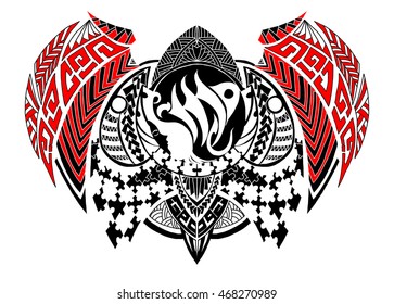 Tribal Style Zodiac Sign Virgo Tattoo Stock Vector (Royalty Free) 468270989  | Shutterstock