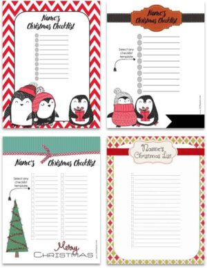 Free Christmas List Template | Customize Online & Print At Home