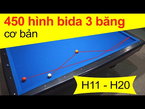 450 Hình bida 3 băng THÔNG DỤNG Xem Là Biết Đánh | H11 - H20 | Mười Cò