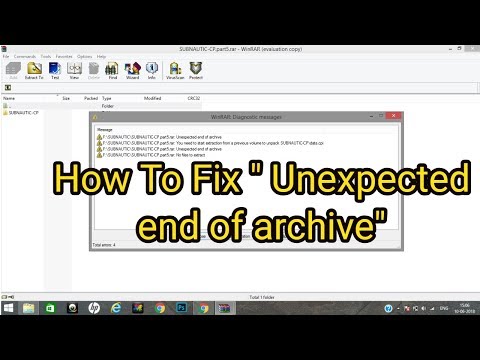 How To Fix “Unexpected end of archive” RAR/ZIP message