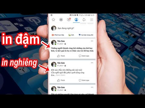 Cách viết chữ in đậm in nghiêng trên Facebook bằng điện thoại