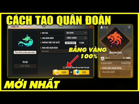 (Free Fire) Hướng Dẫn Cách Tạo Quân Đoàn Bằng Vàng 100% Mới Nhất | Star Jinx Gaming