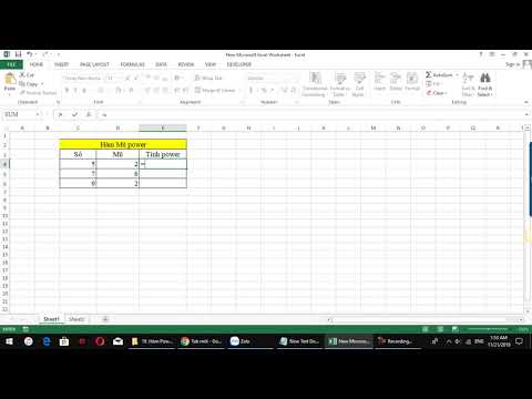 Hướng dẫn sử dụng hàm power hàm mũ trong excel