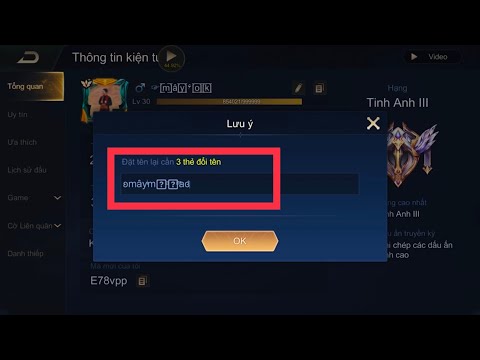 Hướng Dẫn Đổi Tên Liên Quân Kí Tự Đặc Biệt Đơn Giản Ai Cũng Có Thể Làm Được - Lò Văn Mây