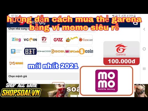 Free fire| hướng dẫn cách mua thẻ garena bắng momo, cách nạp thẻ free fire