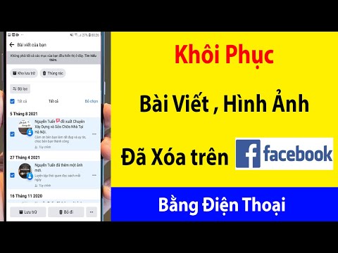 Cách Khôi Phục Hình Ảnh, Bài Viết Đã Xóa Trên Facebook bằng điện thoại Mới Nhất