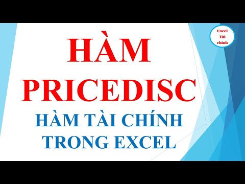 Cách sử dụng hàm PRICEDISC trong excel | Hàm tài chính trong excel | Excel tài chính