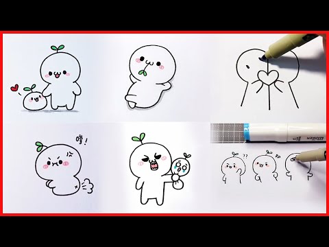 Cách vẽ hình cute dễ thương đơn giản | vẽ hình icon | vẽ hình chibi #53