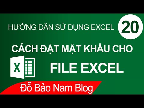 Cách đặt mật khẩu cho file Excel, cài password cho file Excel