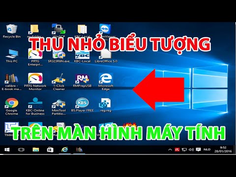 Cách thu nhỏ biểu tượng trên màn hình máy tính